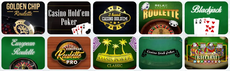 Jeux de table au Lazy Bar Casino