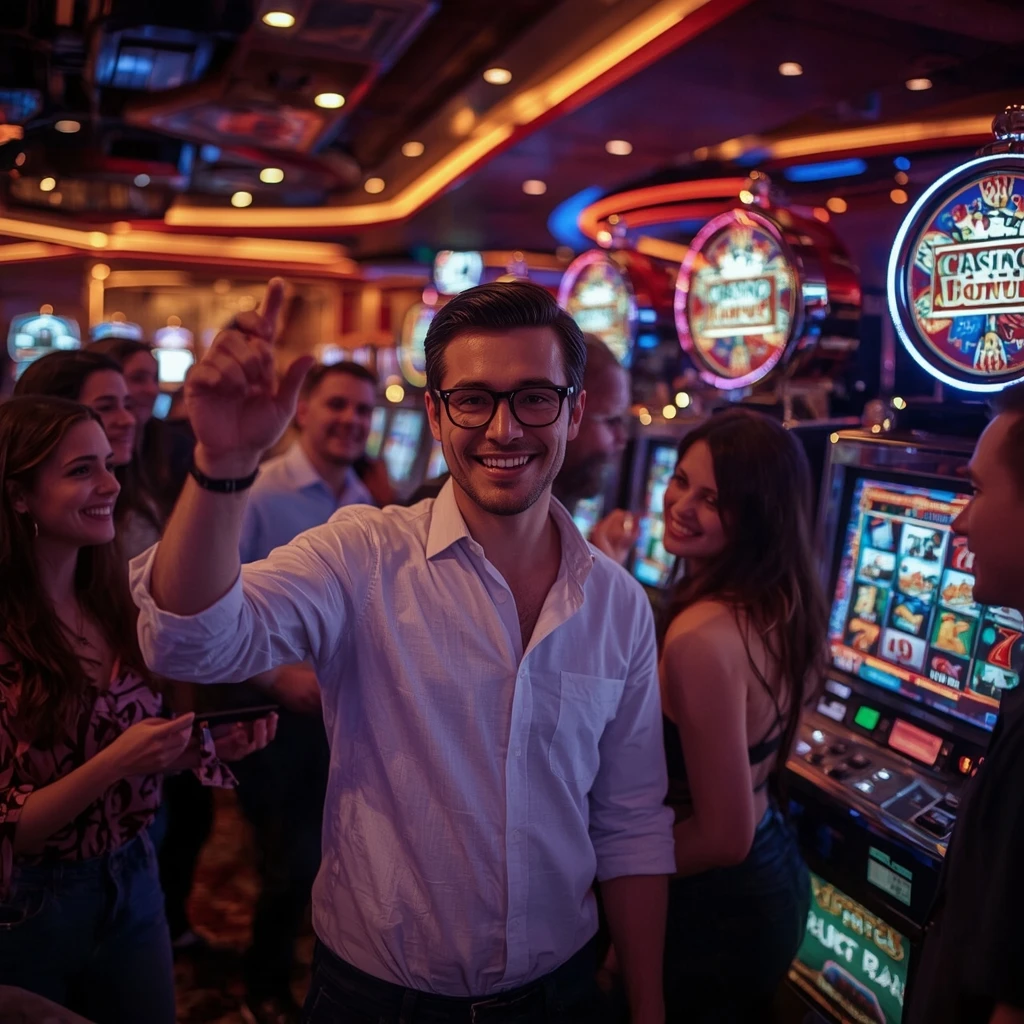 une personne avec un bonus du casino Lazy Bar Casino