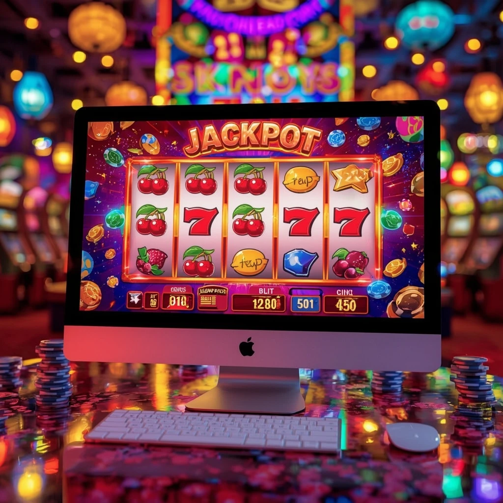 slots sur le moniteur LAZY BAR CASINO