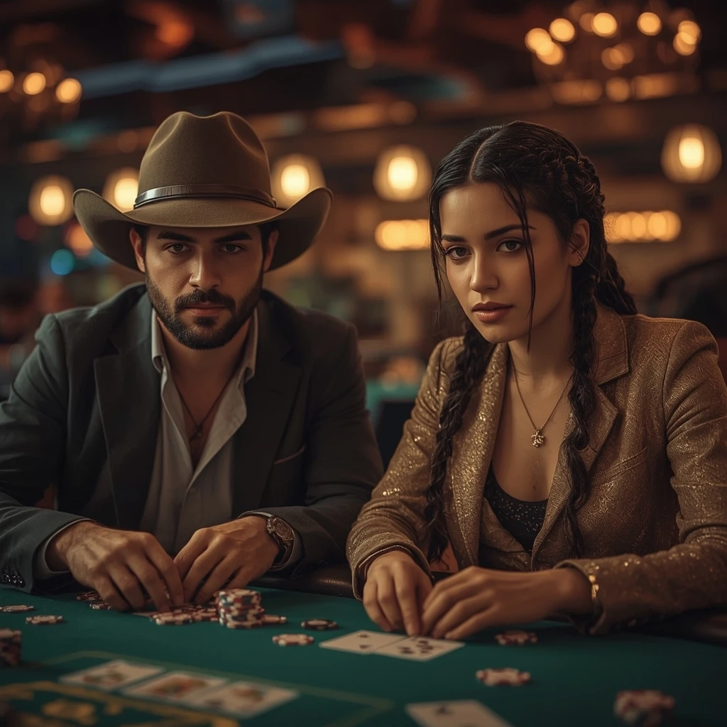photo de deux joueurs de poker Lazy Bar Casino